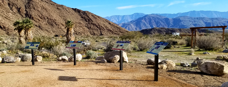 Cesar Chavez Interpretive Panels at Borrego Palm Canyon Campground